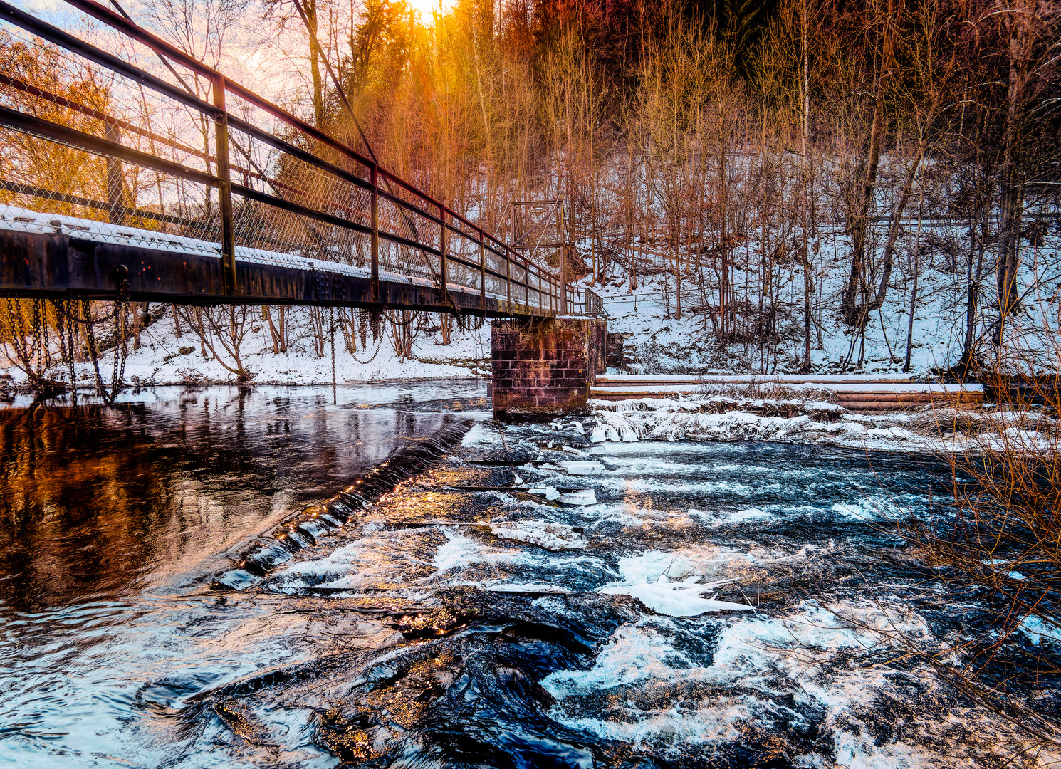 Die Nagold Brücke Monbachtal