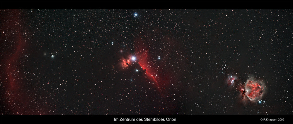 Die Nebel des Sternbildes Orion als Mosaik