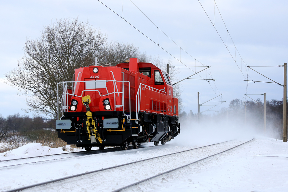 Die neue Baureihe 265 der DB im verschneiten Kiel.