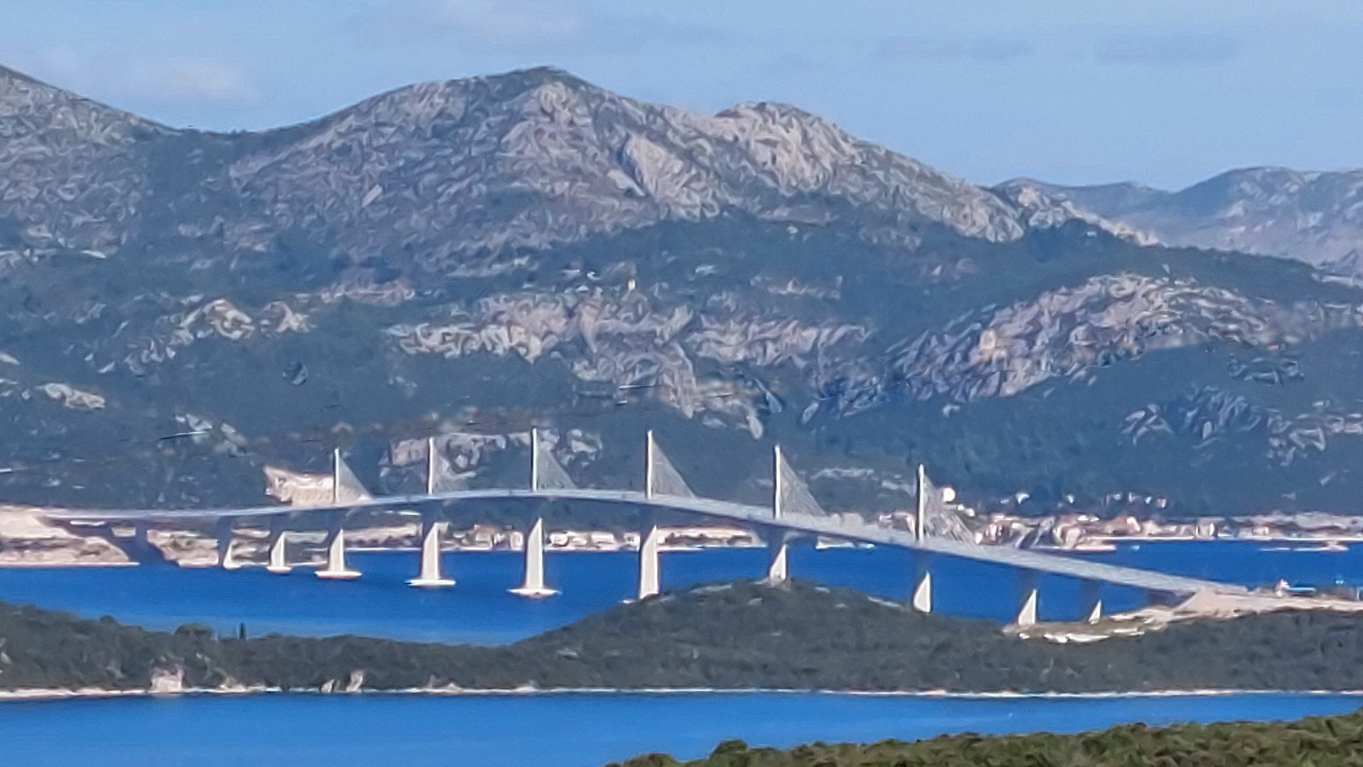 Die neue Brücke in Süddalmatien