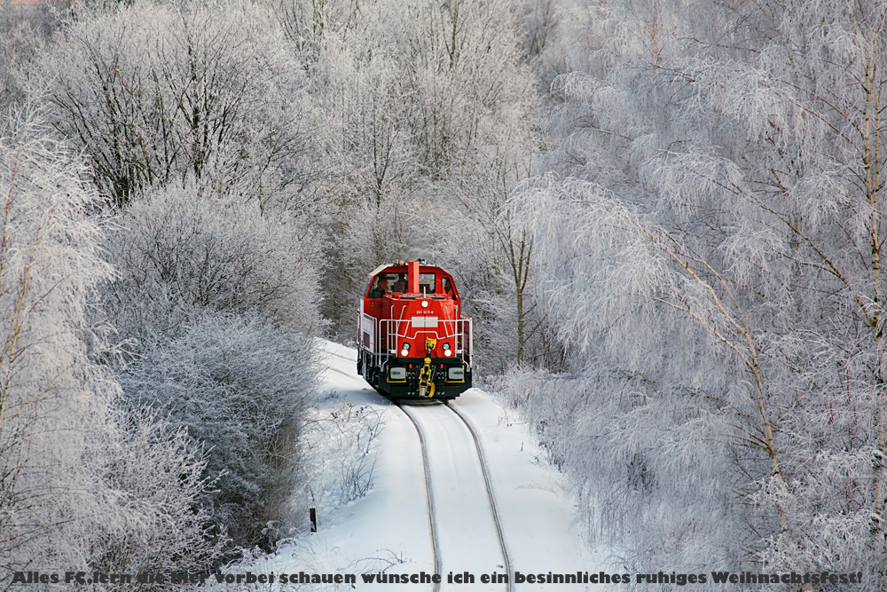 Die neue DB 261 017-8 auf Testfahrt.