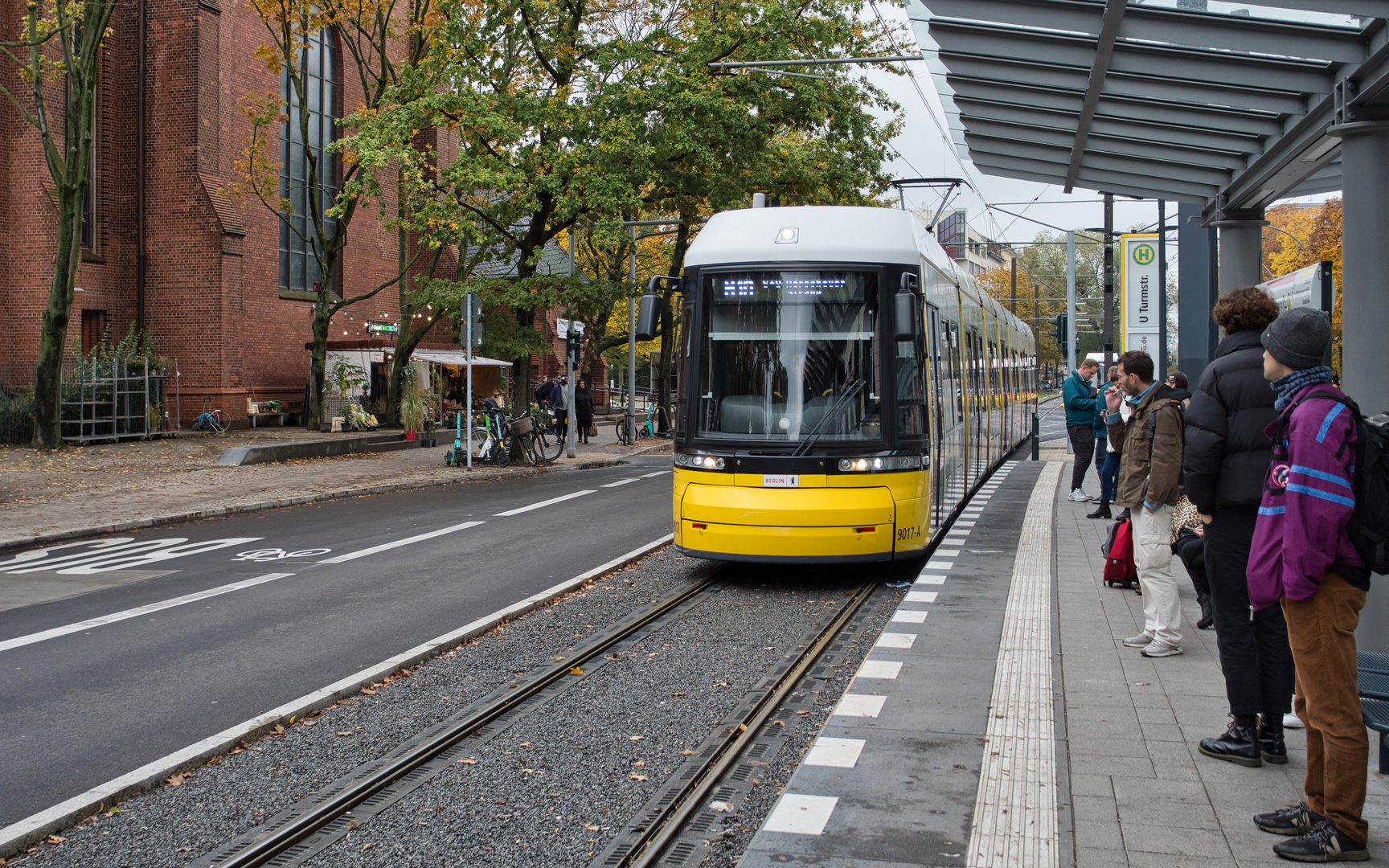 Die neue Haltestelle Turmstraße in Berlin-Moabit