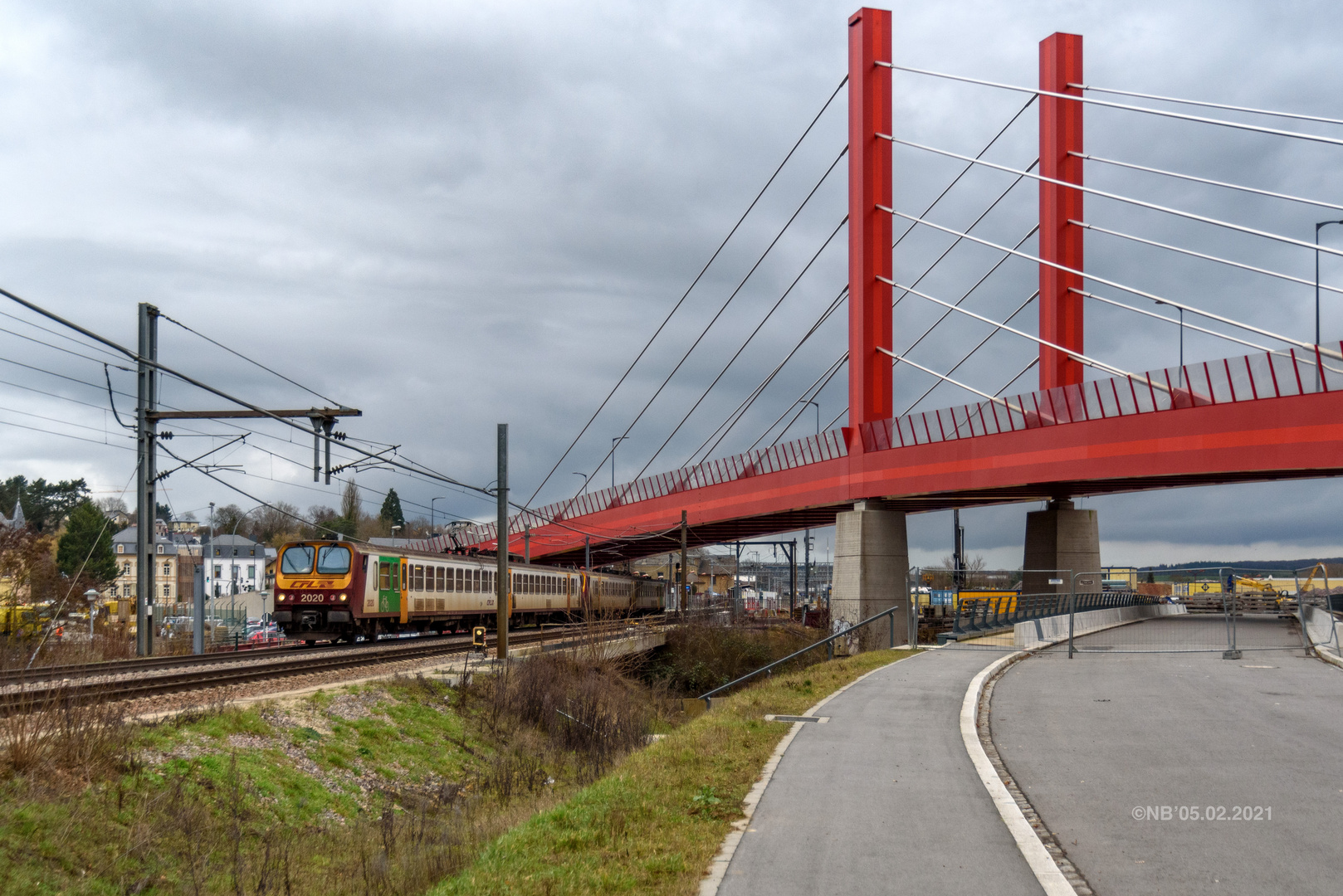 Die neue Rote Brücke in Mersch