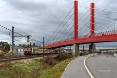 Die neue Rote Brücke in Mersch