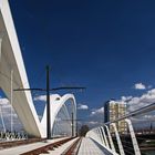 Die neue Tram-Brücke über den Rhein nach Frankreich....Straßburg.