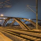 Die neuen Bahnbrücken im Waltershofer Hafen