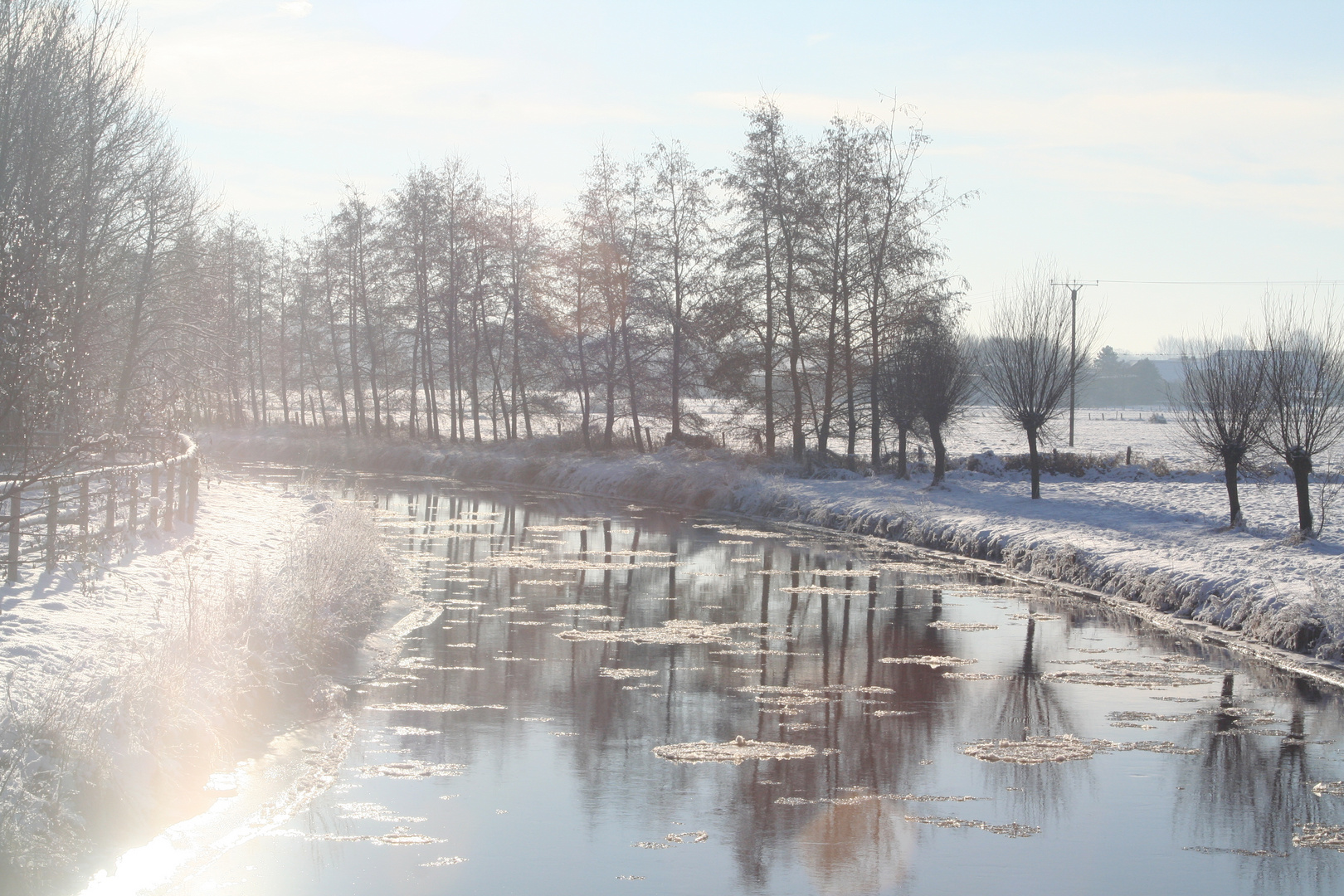 Die Niers mit Eisschollen