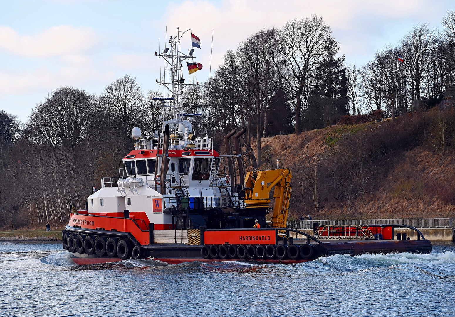 Die NOORDSTROOM bei Kiel Holtenau im Nord-Ostsee-Kanal