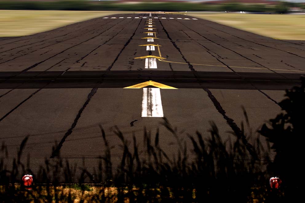 Die Nord Landebahn in Tempelhof