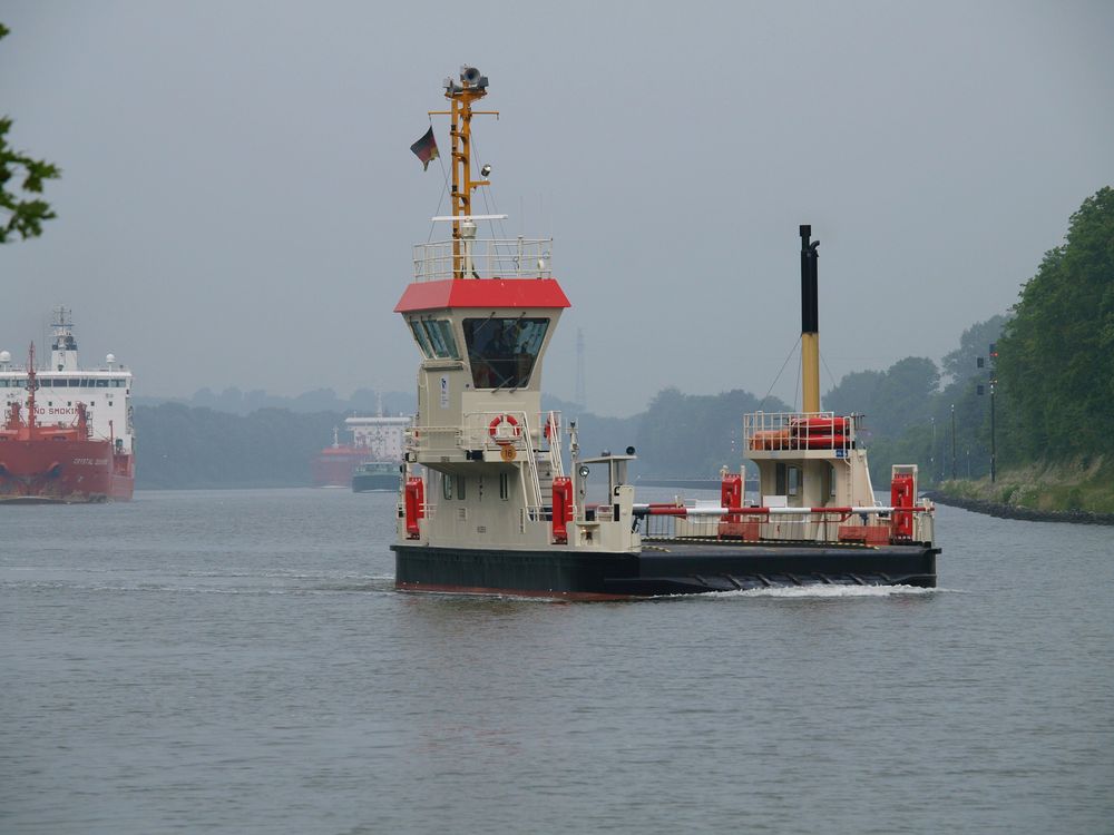 Die Nord-Ostsee-Kanalfähre KOLBERG auf Abwegen.