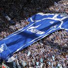 Die "Nordkurve" in der Veltins Arena auf Schalke