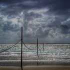 Die Nordsee glitzert trotz vieler Wolken... 