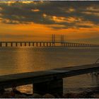 Die Öresundbrücke im stimmungsvollen Abendlicht: Norge/Schwedenreise 2015 (HDR)