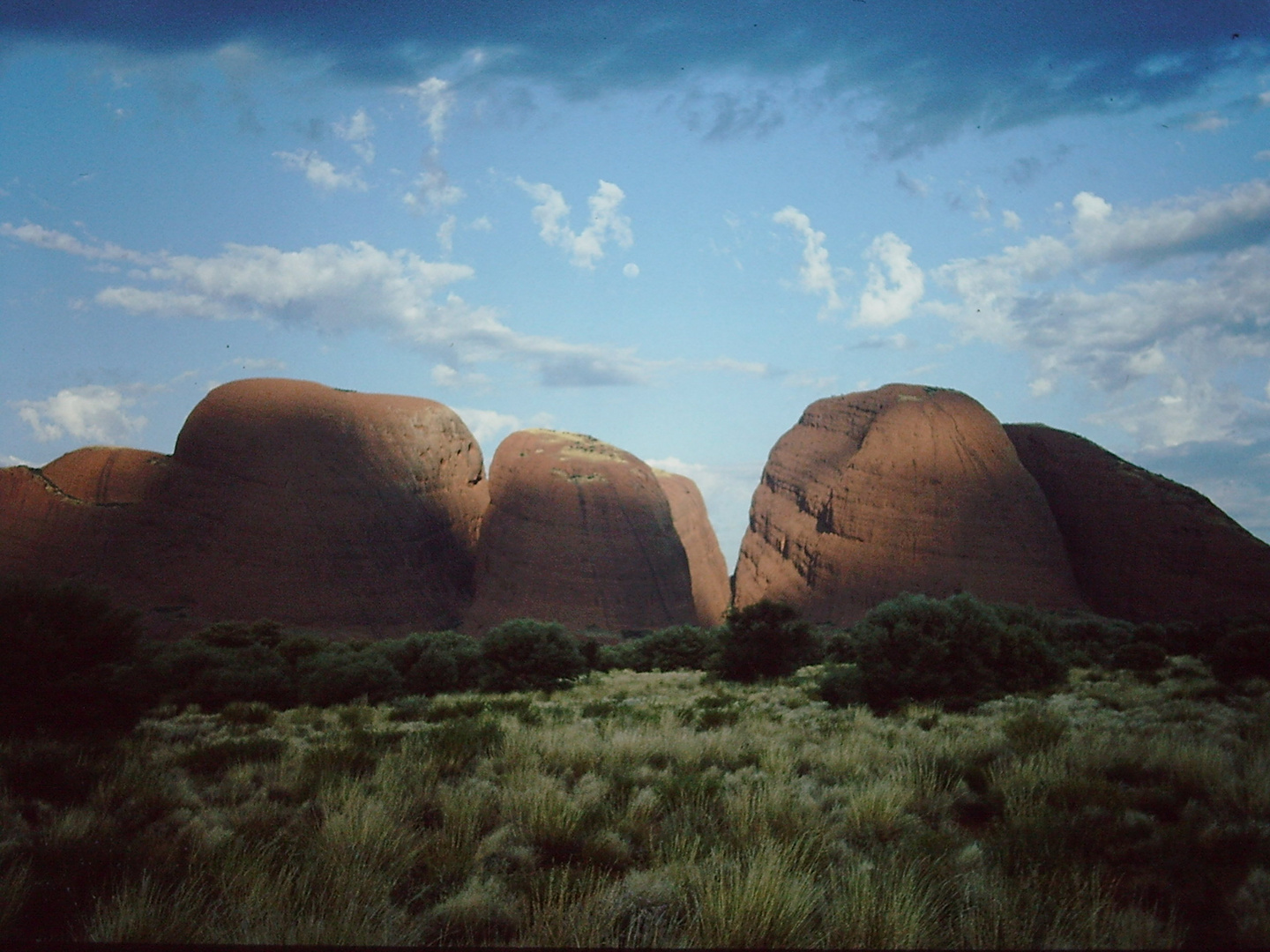 Die "Olgas" ca. 500 m hoch im australischen Outback, Scan vom Dia