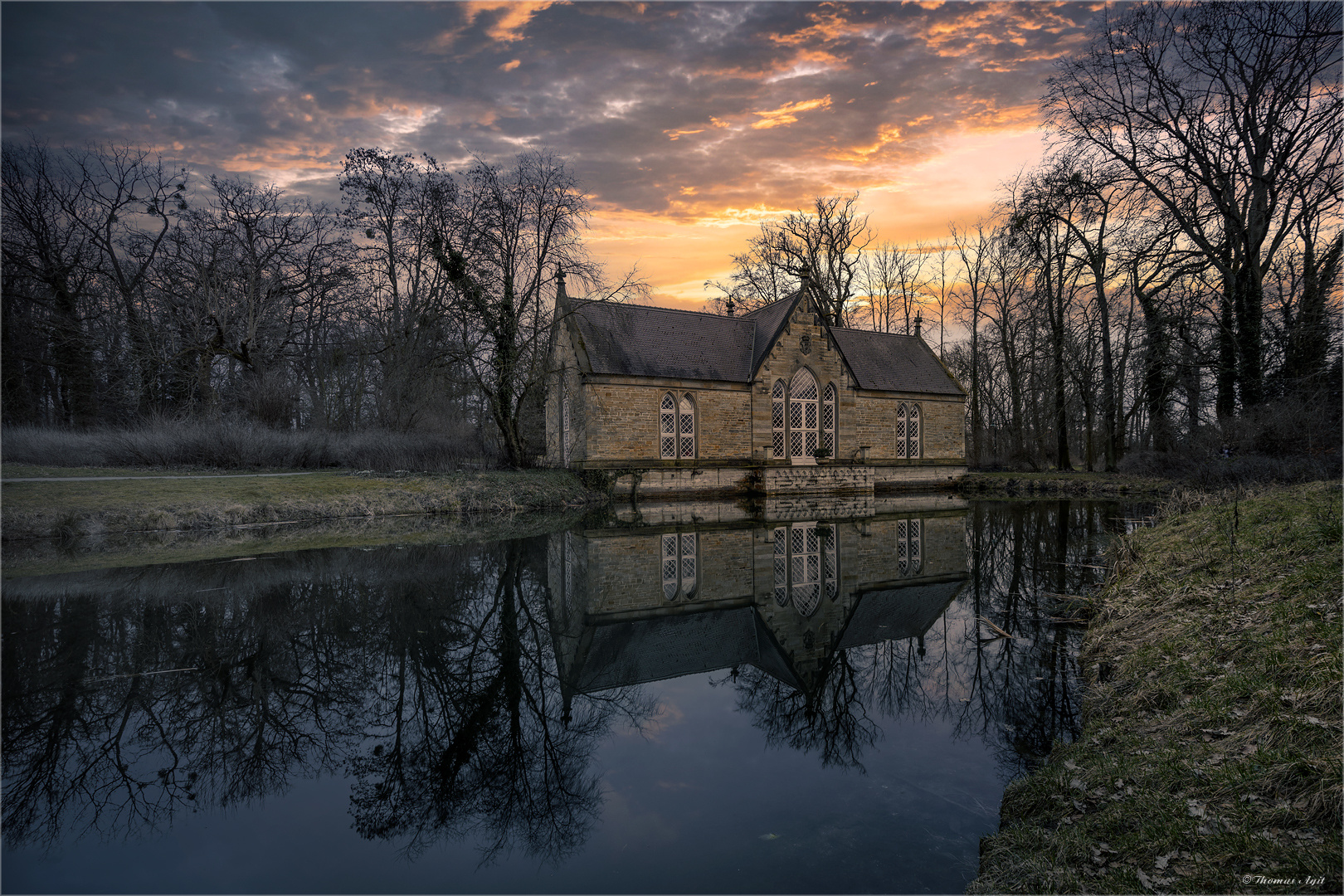 Die Orangerie mit Himmel...