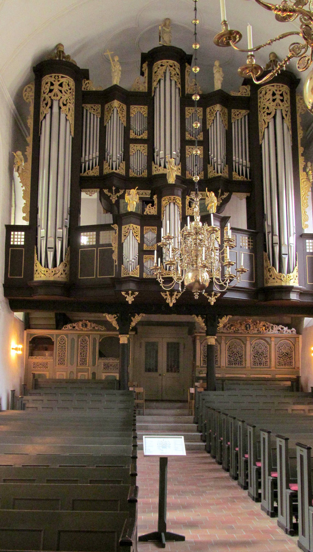 die Orgel  in der St. Cosmae in Stade ............