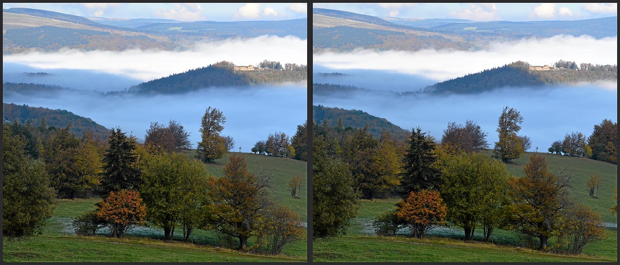 Die Osterburg über dem Nebel