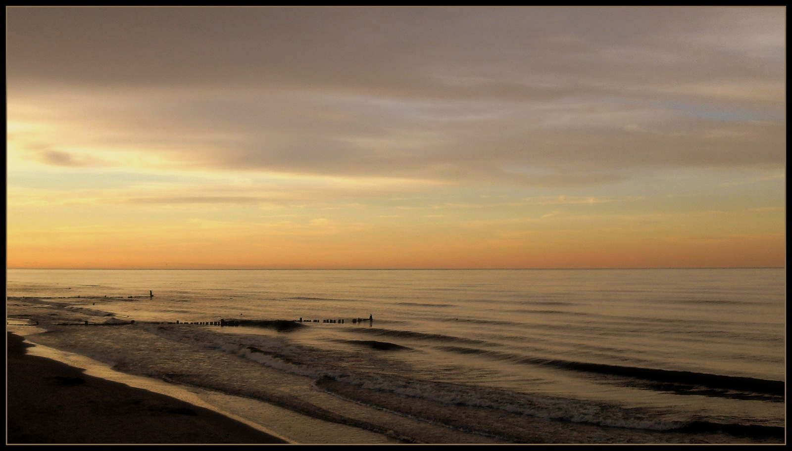 Die Ostsee bei Usedom im goldenen Licht....