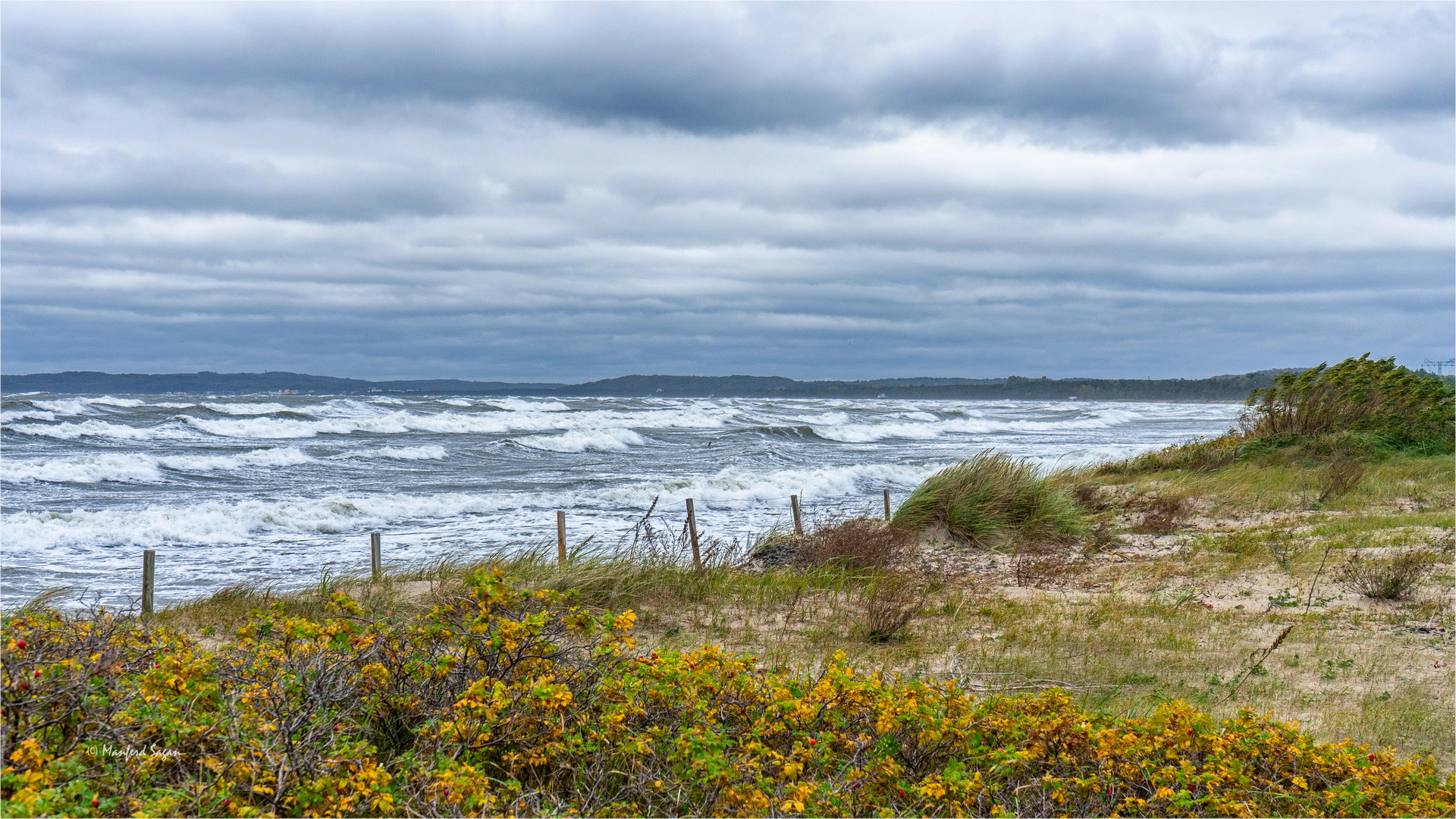 Die Ostsee gestern zwischen Mukran und Prora/Binz...