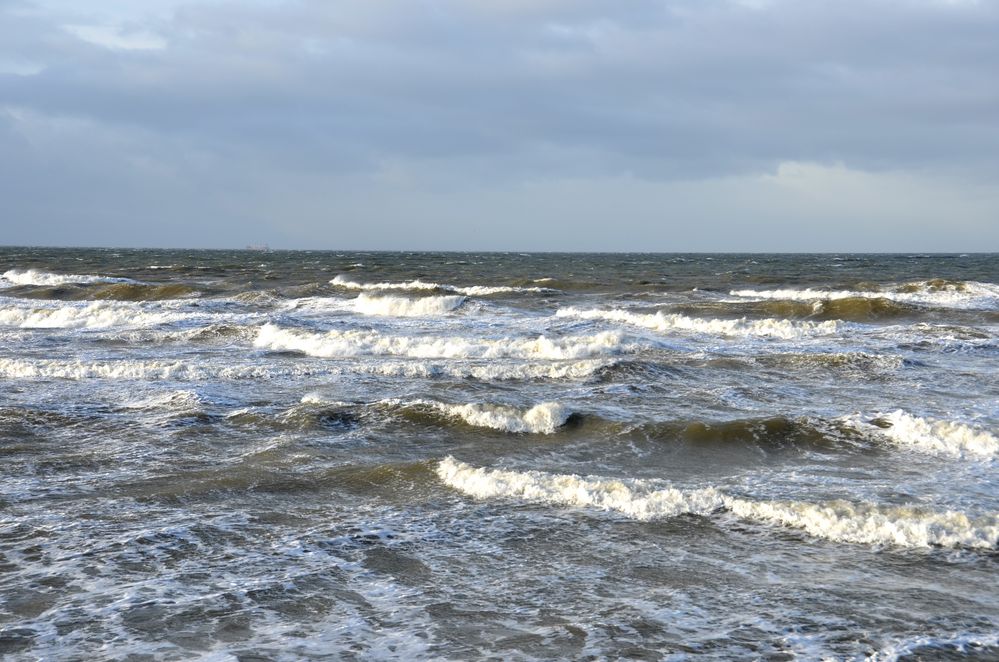 Die Ostsee vor Warnemünde am 11. Januar 2015