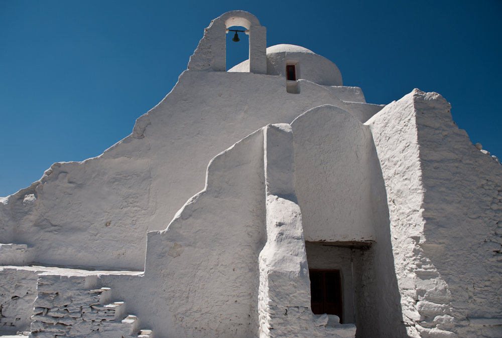 Die Panagia-Paraportiani Kirche in Mykonos Stadt