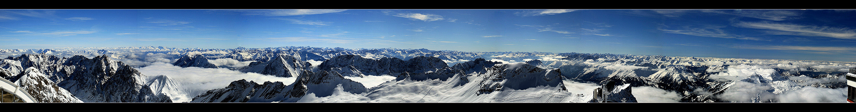 Die Panorama Aussicht von der Zugspitze (1)