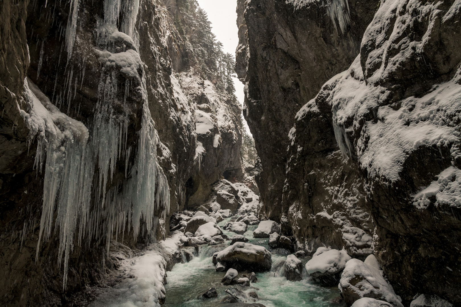 Die Partnachklamm im Winter