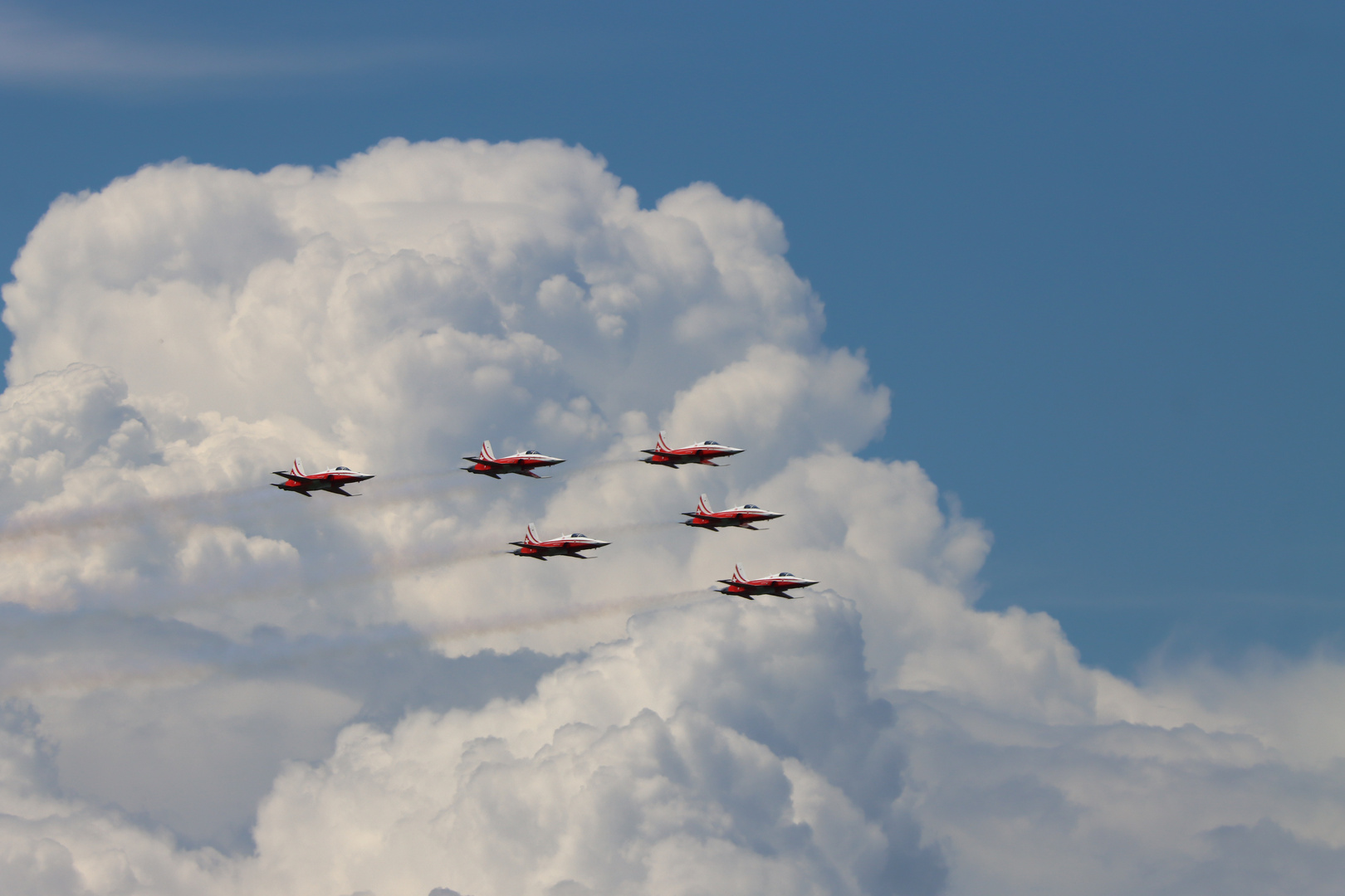 Die Patrouille SUISSE im Anflug