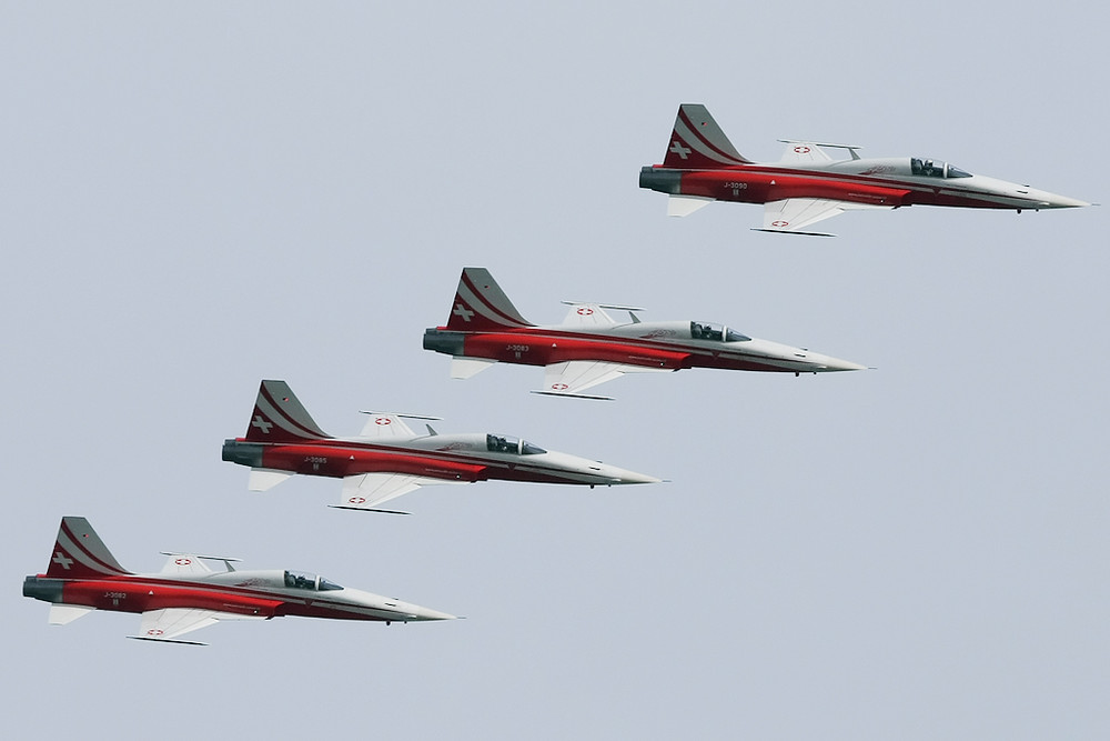 Die Patrouille Suisse in Hamburg...