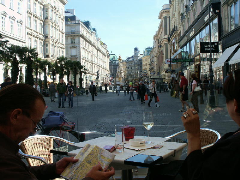 Die Pause der Touristen