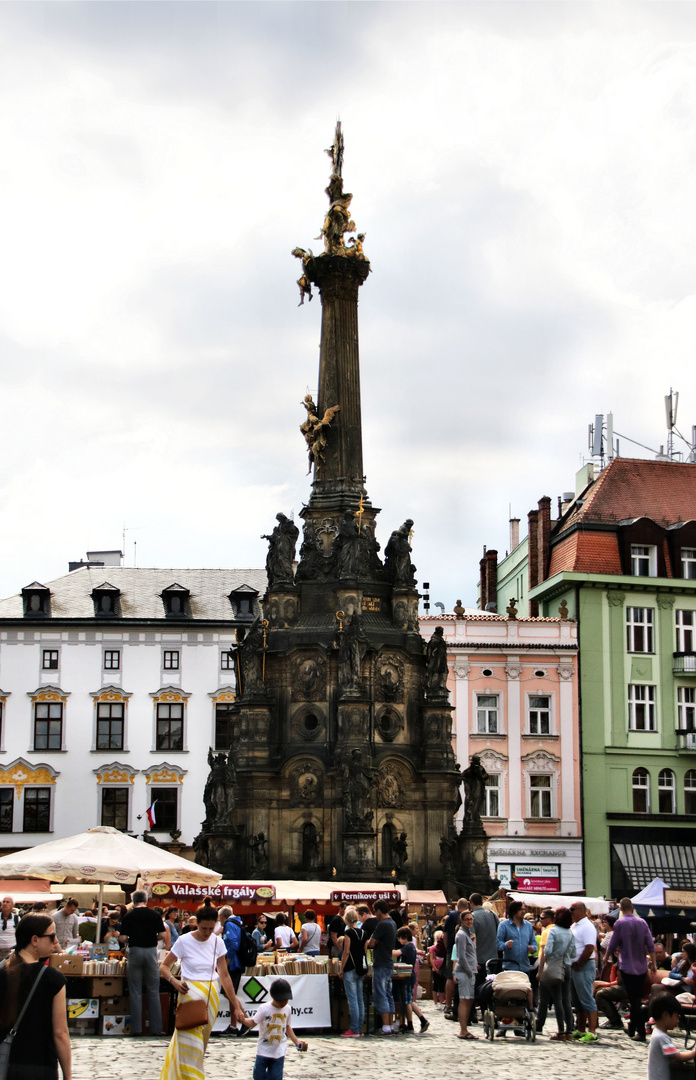 Die Pestsäule in Olmütz.