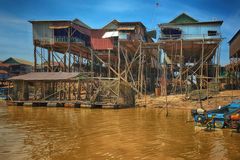 die Pfahlbauten am Mekong