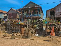 die Pfahlbauten am Mekong - Rückansicht