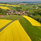 Die Pfalz im Farbenrausch in der Morgensonne.