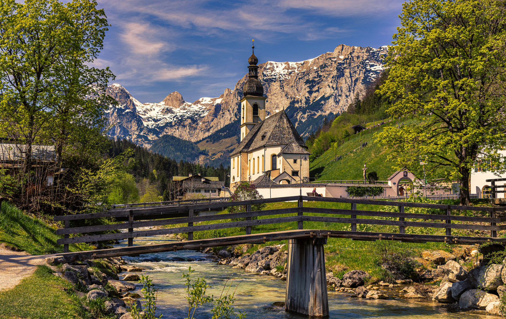 Die Pfarrkirche St.Sebastian im Bergsteigerdorf Ramsau