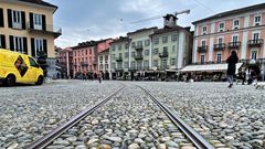 Die Piazza Grande in Locarnao (TI)