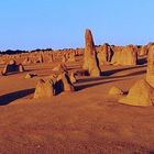 Die Pinnacles (Australische WEST-Küste) bei Sonnenuntergang