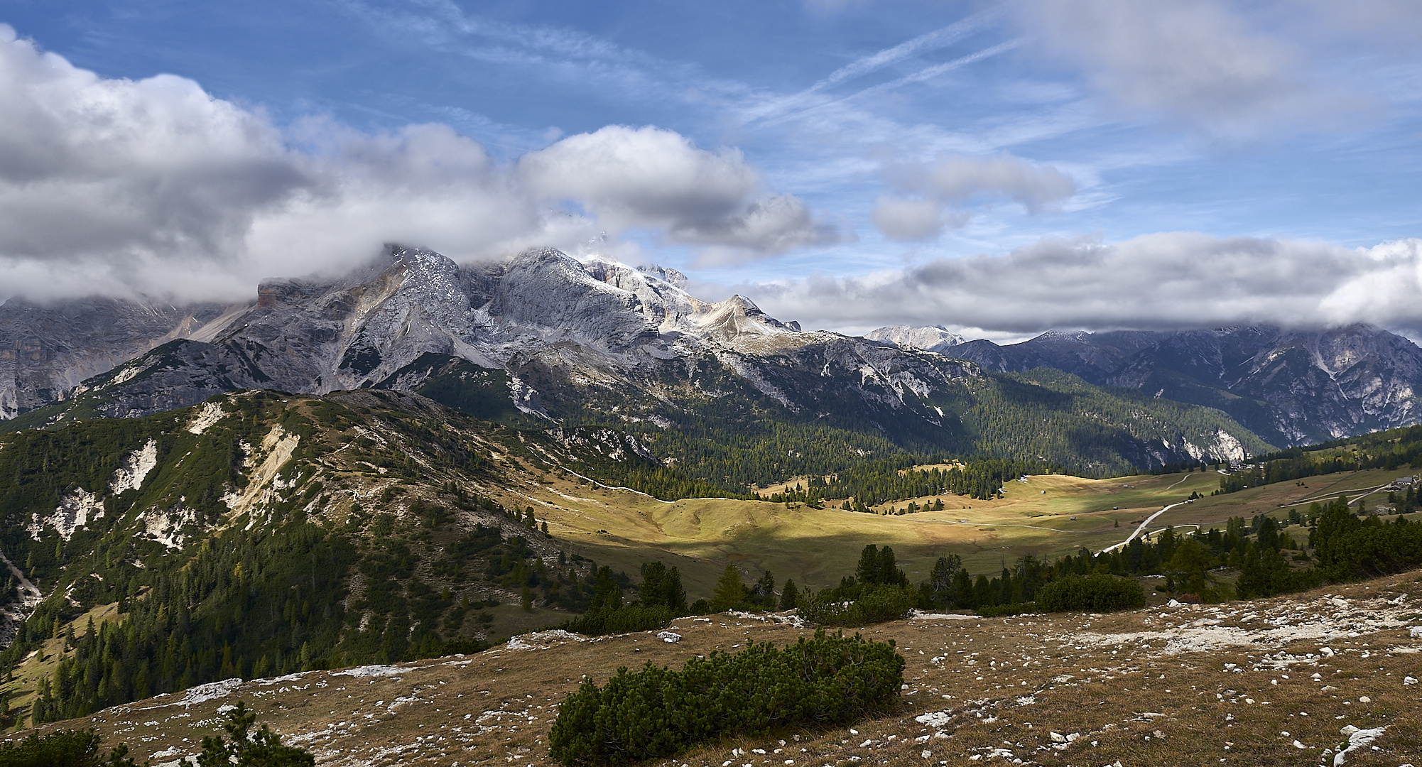 Die Plätzwiese, eine der schönsten Hochalmen in den Dolomiten.