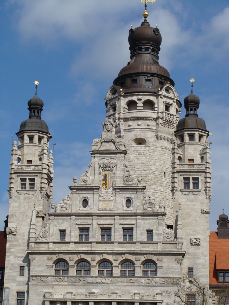 Die Pleißenburg   Der " Kopf  " vom Rathaus Leipzig "