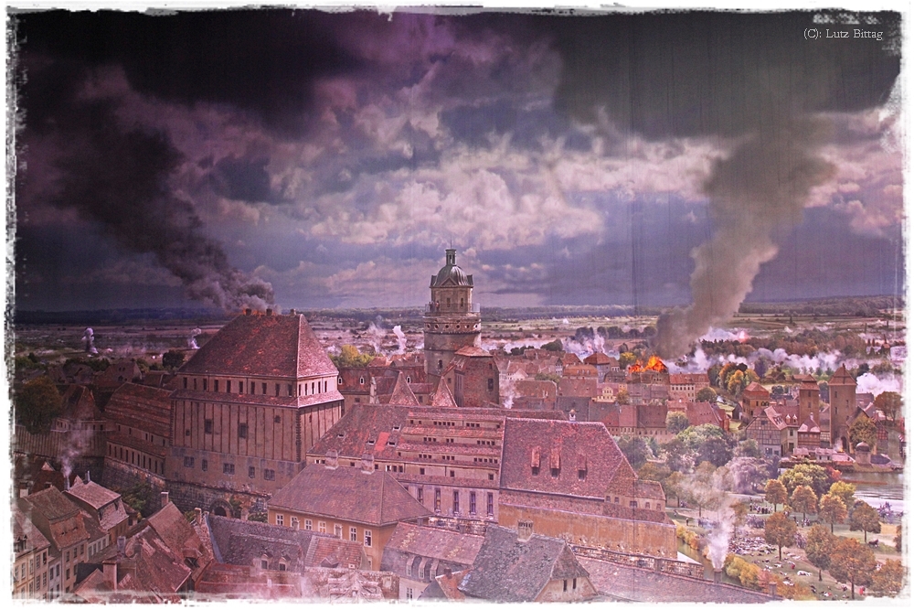 Die Pleißenburg von Leipzig im Jahre 1813