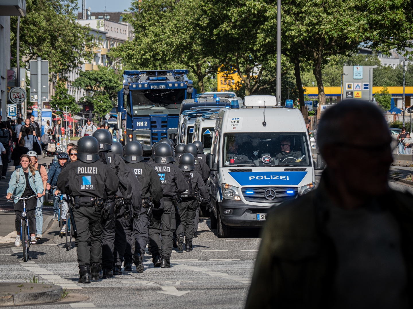 Die Polizei im Karo-Viertel