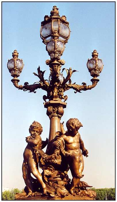 Die Pont Alexandre III. in Paris (Detail)