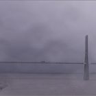 Die Ponte Vasco da Gama bei Nebel und Regen ohne Fogi