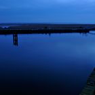 Die Ponton-Brücke bei Zingst am Abend