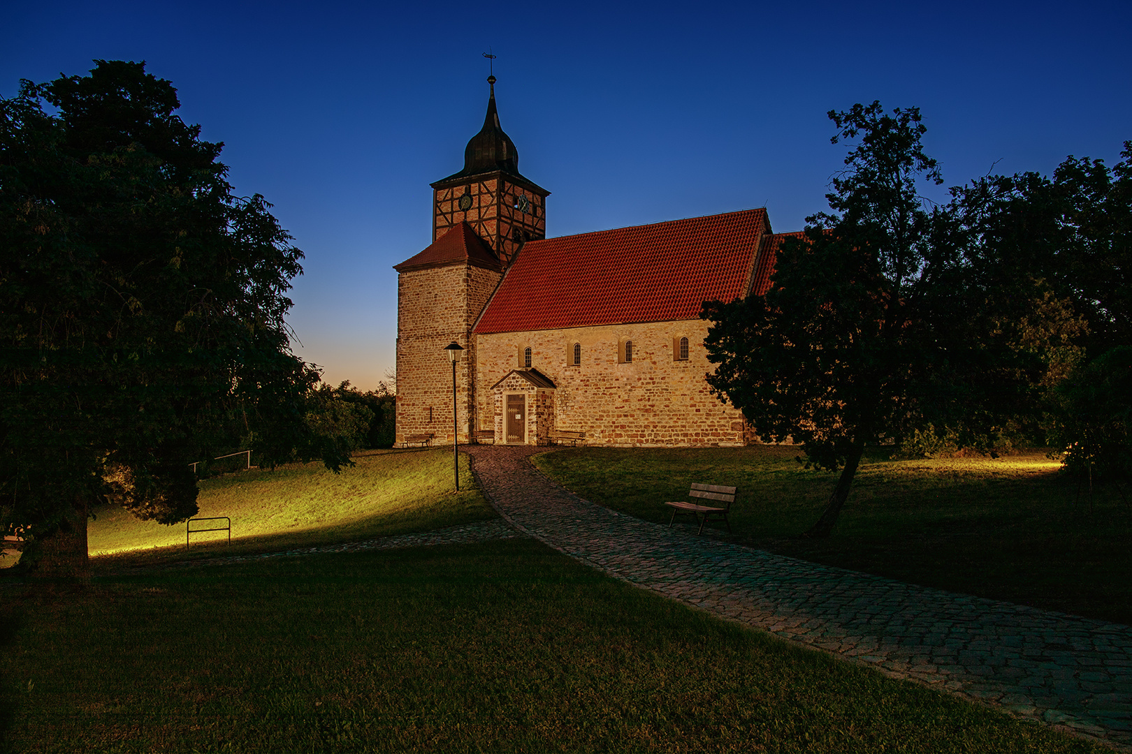 Die Pretziener Dorfkirche...