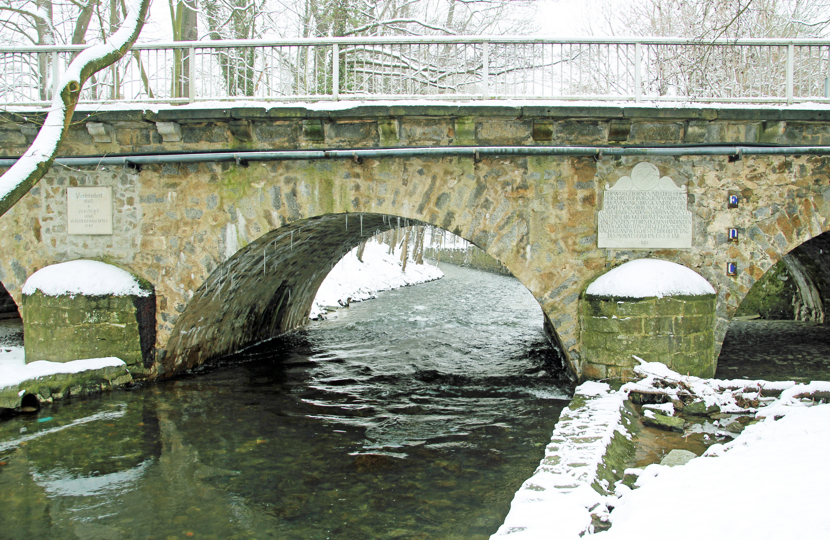 Die Pulsnitzbrücke in Königsbrück / Sa