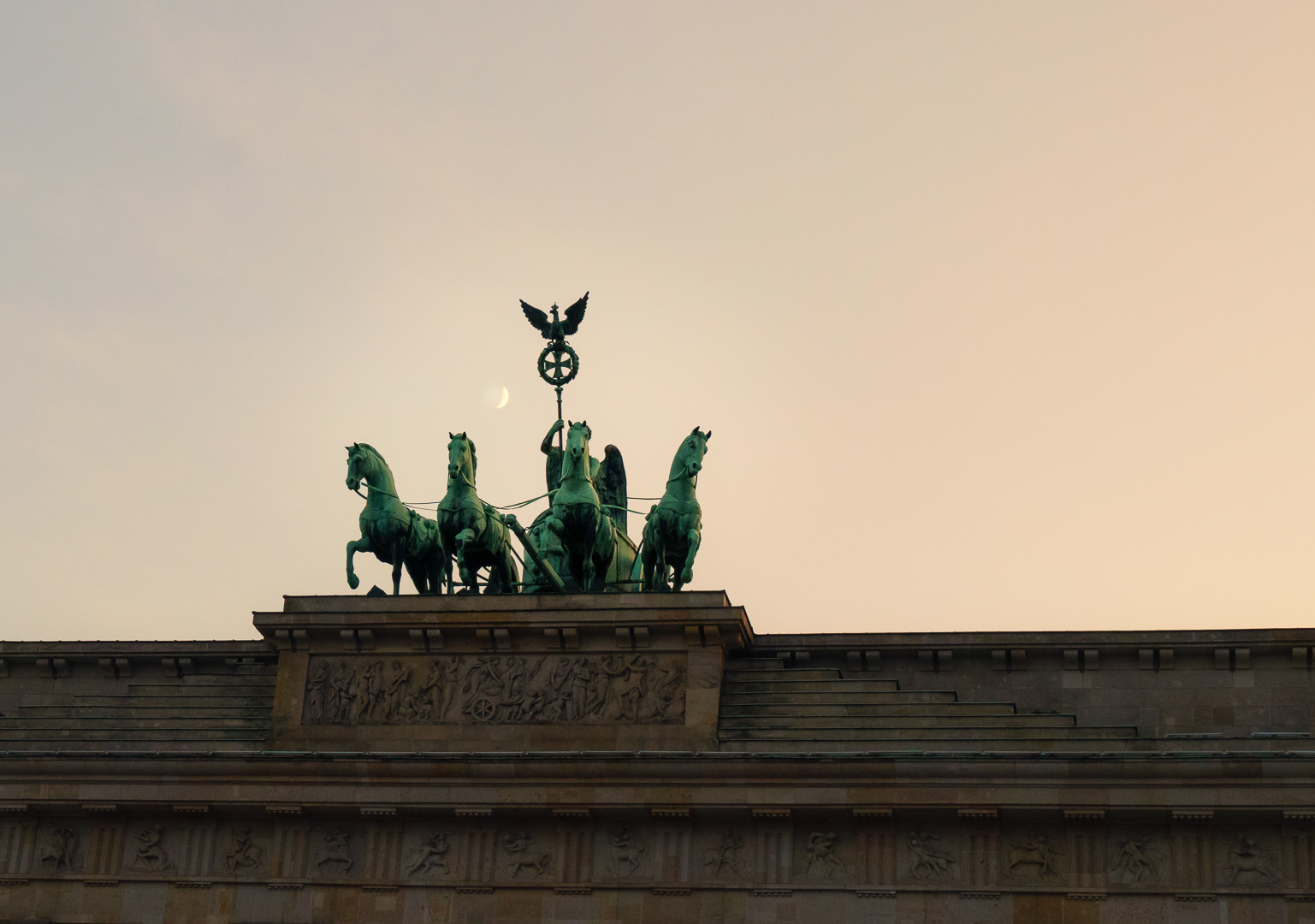 Die Quadriga im Abendlicht