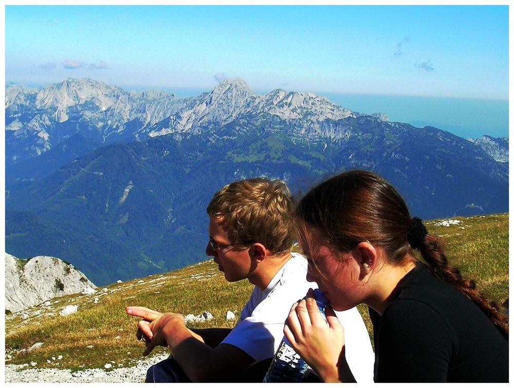 Die Rast vor der Gipfelbesteigung