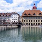 Die Rathaustreppe zwischen der "Pfistern" & dem Rathaus ...