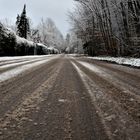 Die rauhe Wirklichkeit, kalt, dunkel, Schnee, Matsch, Januar halt